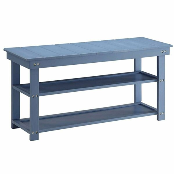 Oxford Collection Utility Mudroom Bench, Blue - 35 x 17 x 11.87 in. 203300BE